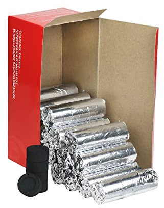 NKlaus 240 pezzi carboncino per incenso Ø 27mm accensione rapida 20 rotoli SET 40163