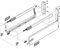 Blum Tandembox antaro D-Reling(K) Schubladenschienen-Set | 1 Paar, 65kg 650mm | Vollauszug Blumotion, grau