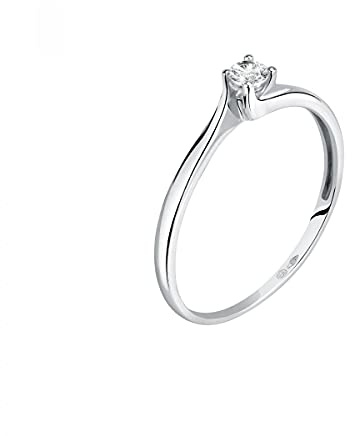 BLUESPIRIT B-CLASSIC Anello Donna in Oro Bianco 375, Zirconi, Idee Regalo - P.77C9030017
