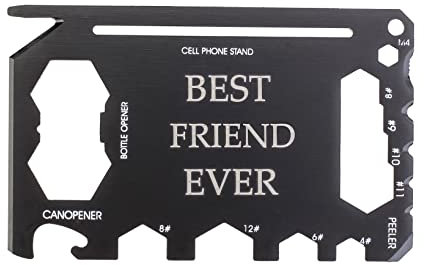 Geschenke für Freunde, Geburtstagsgeschenkideen für Männer und Ihn, coole Gadgets, Weihnachtsgeschenke, Brieftasche, Multitool – All-in-One-Kartenwerkzeug für den Alltag (Bester Freund aller Zeiten)