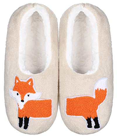 ZYZX Calze a Pantofola per le Donne con Carino Animale Inverno Termico Divertente Calzini Antiscivolo Foderato in Pile Peluche Calzini Regali Pantofole