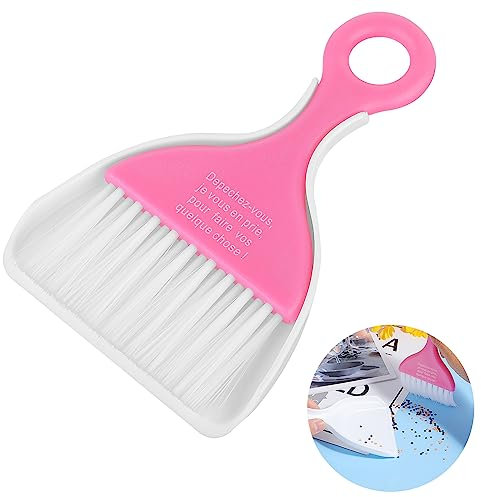 Cobee Diamant Malpinsel mit Trichter, Diamant Kunst Reinigungspinsel für Picker Organizer verschüttete Diamanten Kunst Diamant Bastelzubehör Reinigungs und Aufbewahrungswerkzeug (rosa)