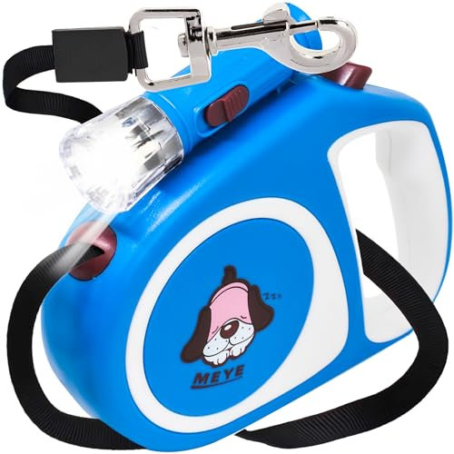 Retoo Aufrollbare Hundeleine, 5 m, flexibles Band, bequemer Griff, robust und ausziehbar, für kleine und große Hunde