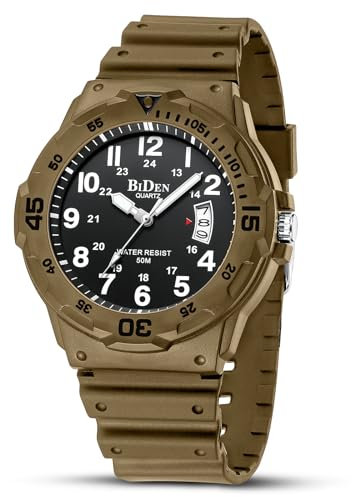 HANPOSH Herren Uhr Uhren Herren Analog Quarzuhr 30M wasserdichte Armbanduhren mit Datum Casual Designer Uhr für Männer Silikon Armband