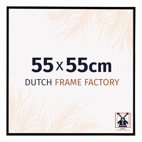 Dutch Frame Factory - Cornice 55x55 cm - Nero Opaco - Cornice per foto in Plastica con vetro plastico Antiriflesso - Cornice portafoto 55x55 cm - Easy