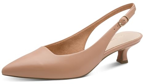 MARCO TOZZI Décolleté da Donna Morbido Plantare Feel Me Fodera Morbida vegane Sintetiche, Beige (Cappuccino), 39 EU