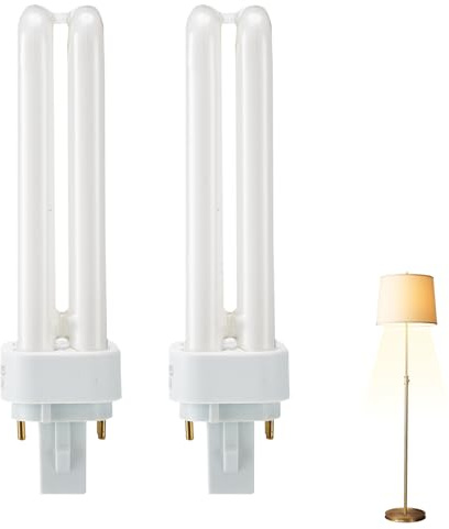2 pièces Lampe Fluorescente Compacte 4 Broches 18 Watts G24q-2 220v - Blanc Froid 4000k 1200lm Lampe à éConomie D'éNergie Cfl à Tube Double En U (2u) Ampoule Pour Salle De Bain AdaptéE Aux Couloirs