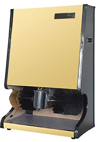 PVGYUJFD Máquinas limpiabotas. Común en el vestíbulo del Hotel, máquina automática de Cepillo eléctrico inducción Doble Motor con Sensor Infrarrojos for Uso doméstico y público(Gold)