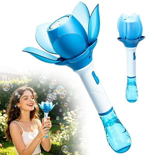 Macchina per bolle di sapone di Loto, soffiatore di bolles di Loto, Pistola Bolle di Sapone di Loto, Sparabolle di Sapone Automatica di Loto, macchina a bolle di fiori, per feste all'aperto