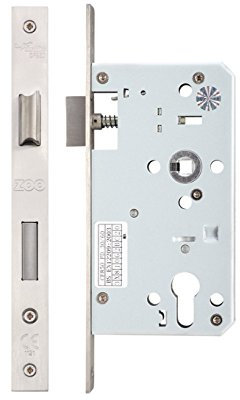 Zoo ZDL7260 Mortice DIN Euro Sash Lock 60mm Backset Satin Stainless Steel