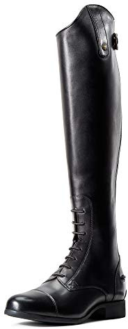 ARIAT Womens Heritage Countour II Field Zip Long Riding Boots Black - Lightweight Calf Height - Short, Calf Width - Regular, Footwear UK Size - UK 5