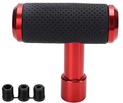 EBTOOLS Schaltknauf T Griff Schaltgetriebe Joystick Auto Schalthebel Schaltknauf Auto Umschaltgetriebeknopf T-förmiger universeller manueller/automatischer Gangschalter Knopf (rot)