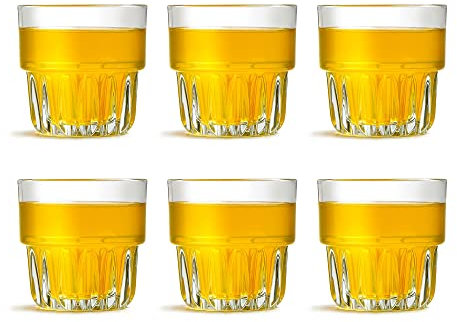 Libbey Vaso Everest Rocks – 266 ml / 26,6 cl - 6 unidades - apilable – aptos para el lavavajillas