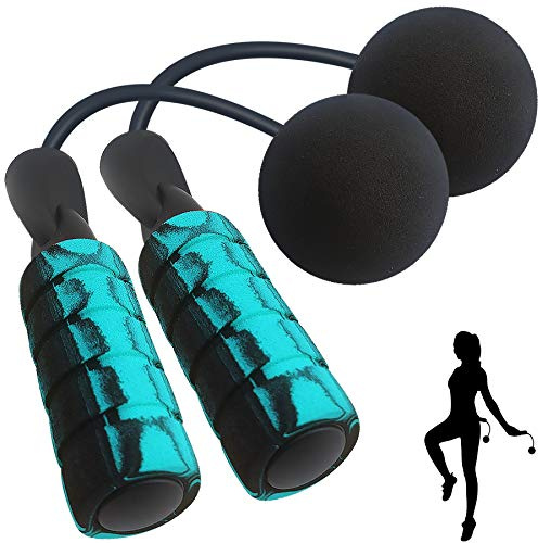 Corde à sauter lestée Dermasy version mise à jour pour exercice, boxe, entraînement, fitness, vitesse rapide, sans nœuds, pour hommes, femmes et enfants