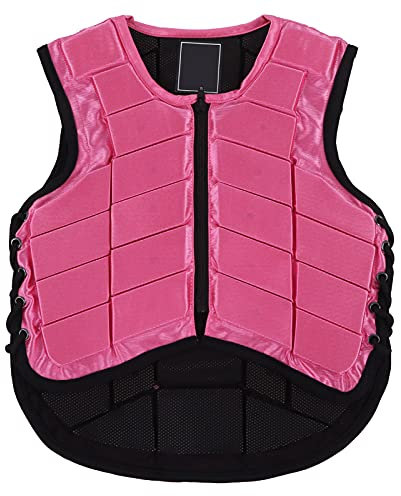 Vbestlife Weste aus Nylon für Kinder, Schutzausrüstung, gepolstert, aus Schaumstoff, Schutz für Kinder, Rosa (CL),