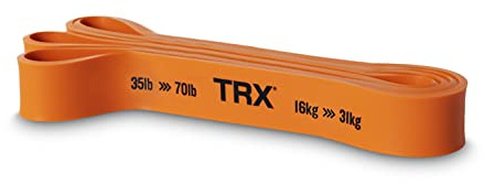 TRX Training Strength Band, Full-Body Resistance Band for Home and Gym Use, Resistance Band for Working Out, 35 lbs - 70 lbs, Orange