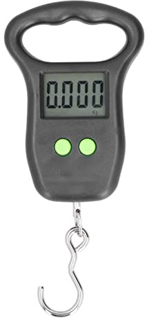 Bilancia Elettronica Digitale a Gancio, Bilancia Pesca Portatile per Valigie per Bagagli (0,001-50 Kg)