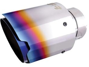 Simoni Racing TRX/111B Terminale di Scarico Universale, Uscita Singola inclinata 89 mm, in Acciaio Inox Titanium Look