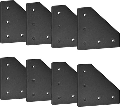 L Form Eckwinkel Platte, 5-Loch 90Grad Joint Eckhalterungs Verbindungsplatte, 8 Stück Aluprofil Verbinder für Aluprofil 30x30