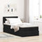 Willood Boxspringbett mit Matratze & LEDs Schwarz 100x200 cm Stoff Schlichtes Design