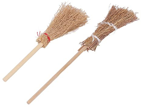 Sunydog 14 Cm Bitch Broom con Cosplay de Manualidades de Paja Halloween 10 Cm, Fiesta Escolar - Calidad Premium, Duradera