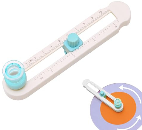 2-20cm Durchmesser Kreisschneider Papier,Verstellbare Kreis Papierschneider,Kreisschneider,Papierschneider 360° Drehbar,Tragbar Rotations kreisschneider,Circle Cutter,für Karten,Sammelalben,Fotopapier