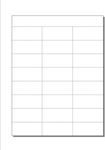Print-Ready Shelf Tags - 1-1/4 x 2-13/16, 24-UP on 8-1/2 x 11 White 67-lb Vellum, Microperfed for Separation - 250 Sheets