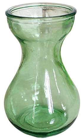 Ruikey - Vaso in vetro a bocca larga per giacinti idroponici, vaso da fiori per ufficio, casa, decorazione, ornamentale, Vetro, Green, 14.5*10*7.5CM