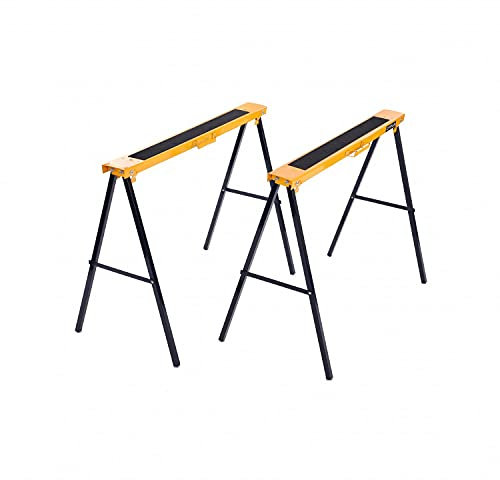 Oypla 2x Saw DIY Garage Work Bench Carpentry Building Trestles Load 100KG