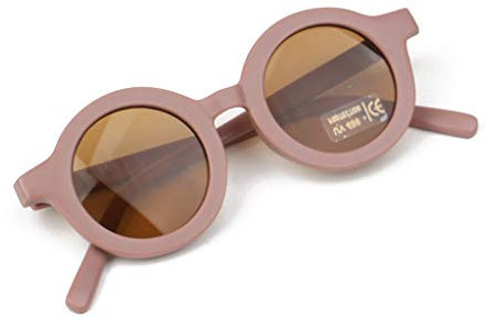 6Wcveuebuc Sommer Polarisierte UV 400 Schutz Kinder Sonnenbrille - Retro Rund, Violett