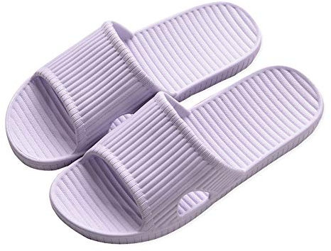 JIJIe Duschpantoffel, hausschuhe herren damen badelatschen badeschlappen Bad oder Innenbereich, rutschfest (Purple UK6/7, EU40/41)