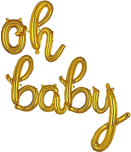 16 Pollici Oro “Oh Baby” Lettere Palloncino Foil Mylar Compleanno Festa Decorazione Baby Shower Matrimonio Decorazioni