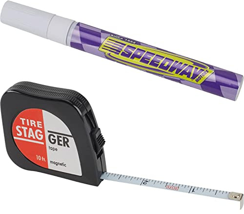 10 ft. Tire Stagger Tape & White Tire Marking Stick Pen