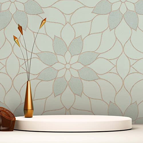 TADESSI WTD 1634 Pino Papier peint intissé Motif fleurs Vert naturel