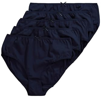 Ulla Popken Lot de 5 Slips, Bleu Nuit, 56 Femme