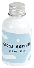 Pott'd Gloss Varnish for Air Dry Clay Clear Acrylic Glaze Sealant for Pottery 50ml