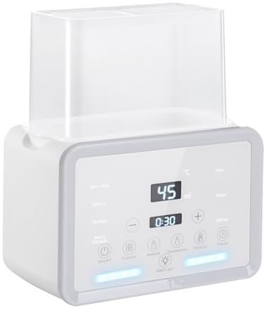 Sinbide Flaskvärmare, 7-i-1 flasksterilisator, snabbvärmare för barnmat och avfrostning av BPA-fri värmare med LCD-skärm exakt temperaturkontroll