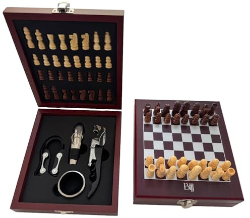 Bijj Premium Wine Opener gift Set with Chess Board – Elegant Wine Accessories Kit for Entertaining, Perfect for Wine Lovers, Hosts, and Unique Gifts