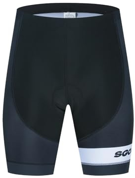 XYLRSMH Culotte Ciclismo Hombre Pantalones Cortos de Ciclismo Blancos con puños Cortados for Ciclismo de montaña, Tela con Almohadilla de Gel 9D y Parte Inferior elástica Ciclismo(Black nobib,4XL)