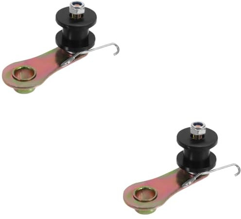MUCKLILY 2 Piezas Tensor De Cadena Botón De Fijación Polea Abrazadera De Asiento Cierre Limpiador De Ruedas Limpiador De Frenos Herramienta De Cadena De Bicicleta Hierro Black