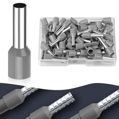 flintronic Pinze Crimpatric 100 Piezzi/0.4mm², Autoregolante Connettore del Cavo, 8 Tipi Puntale Isolato Terminale Isolato Capicorda, Terminali a Crimpare Per Cavo Elettrici, Puntalini Elettrici