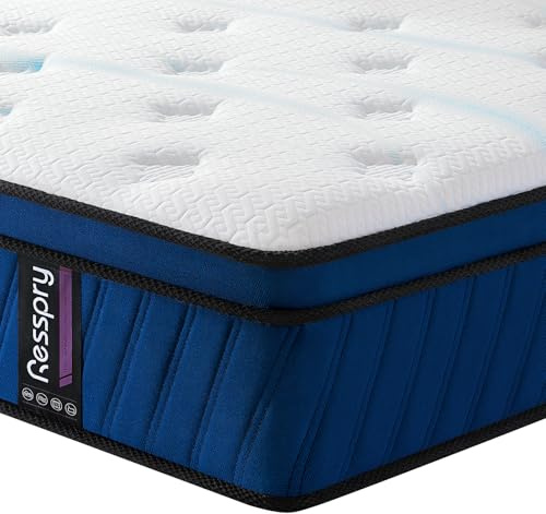Resspry Small Double Mattresses,25cm Individually Pocket Spring With Breathable Memory Foam,Pressure Relief,Medium Firm,Mattress in a Box