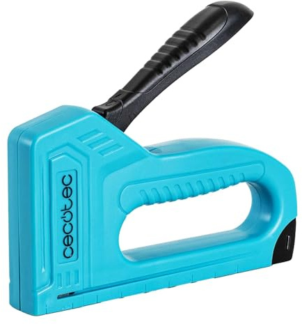 Cecotec Grapadora Manual Ligera, Práctica y Cómoda FastTacker, Diseño Ergonómico, Extracción de Grapas Fácil, Compatible con Diferentes Tamaños de Grapas y Clavos, Incluye 3000 Grapas y Quitagrapas