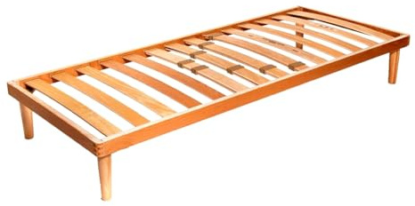 Generico Rete a Doghe 80x190 Singola in Legno di Faggio – Rete Ortopedica Rinforzata con Kit Supporto Lombare, Telaio Robusto, Altezza 35 cm, Montaggio Facile MADE ITALY
