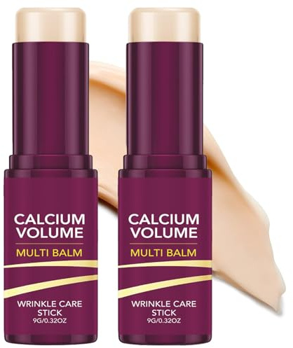 Calcium Volume Multi Balm, Anti-Aging Firming Skincare Stick, Penna per nucleo rughe, penna idratante per occhi, viso, collo (confezione da 2)