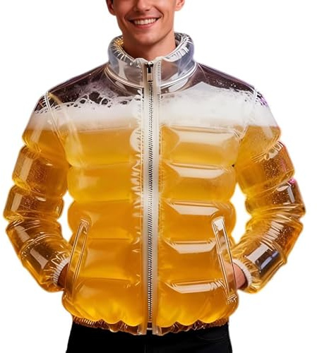 GDAONUDK Chaqueta Transparente Para Cerveza, con Pajita, Para Llevar En Tazas, de Pvc A Prueba de Fugas, Rellenable, Ideal Para Fiestas, Festivales Y Eventos