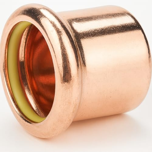 Westco 28 mm tryckstoppände – koppargasrörsändlock för Press-Fit-system