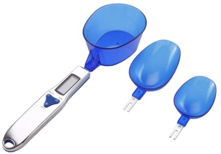 Ciieeo Báscula de Cuchara Digital para Cocina 300g/0,1g Pantalla Lcd Azul, Medidor Electrónico de Ingredientes Alimentarios para Repostería y Cocina Doméstica