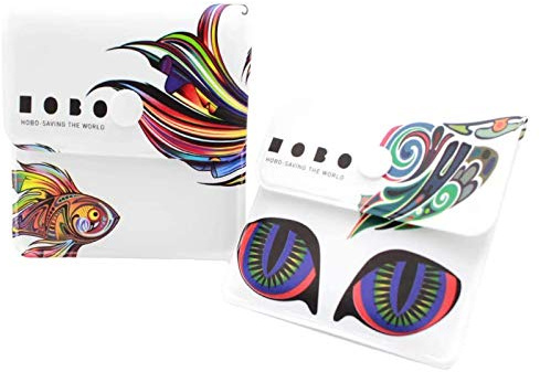 Reccisokz 2 Tasche posacenere tascabili Grigie - PVC ignifugo - Senza Profumo - Compatto Portatile - Foglie Colorate e ciondoli dal Design Unico