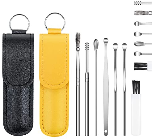 Vicloon Nettoyeur D'oreille,2 Set 7 in 1 Nettoyant Oreille Cire D'oreille Remover,Ear Cleaner,Ear Cleaner,Kit De Cire D'oreille Doux pour Adulte et Enfant